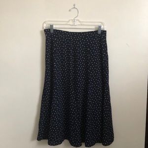 EUC Loft polka dot midi skirt